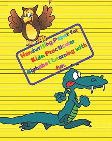 Handwriting Paper for Kids: Practicular Alphabet Learning with fun.: Cursive Writing Books and Practice Paper:3-Line and Checkered Writing Sheets(