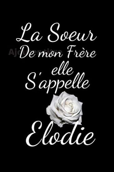 La soeur de mon Frère elle s'appelle Elodie