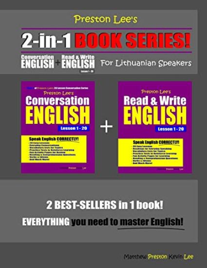 Preston Lee's 2-in-1 Book Series! Conversation English & Read & Write English Lesson 1 - 20 For Lithuanian Speakers