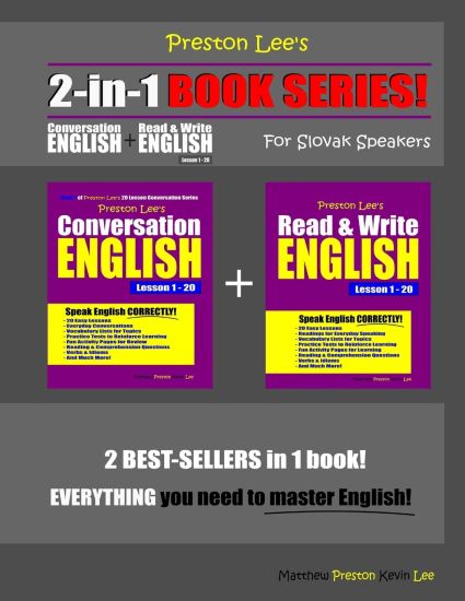 Preston Lee's 2-in-1 Book Series! Conversation English & Read & Write English Lesson 1 - 20 For Slovak Speakers
