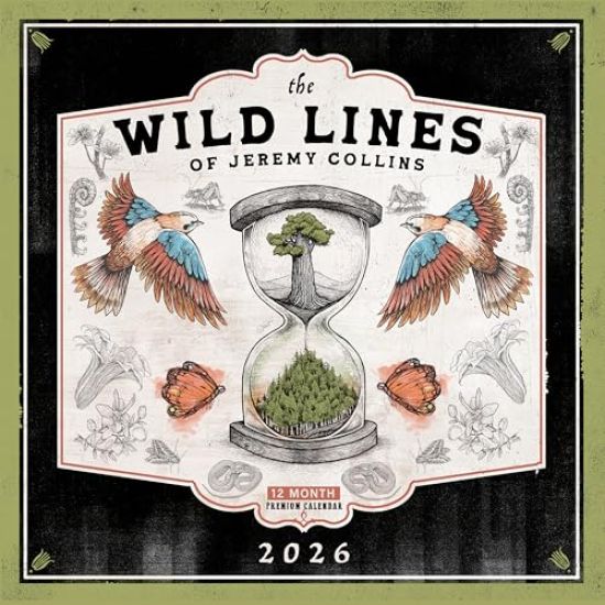 The Wild Lines of Jeremy Collins 2026: 12-Month Wall Calendar