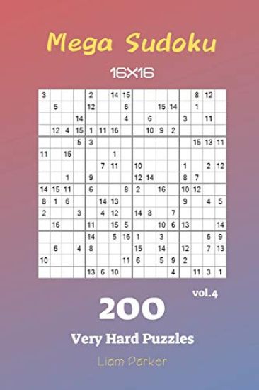 Mega Sudoku 16x16 - 200 Very Hard Puzzles vol.4