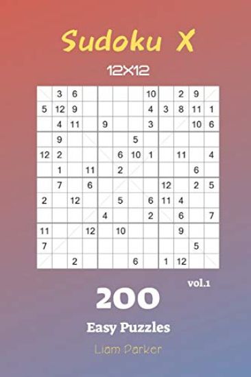 Sudoku X 12x12 - 200 Easy Puzzles vol.1