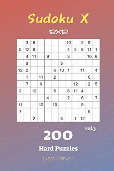 Sudoku X 12x12 - 200 Hard Puzzles vol.3