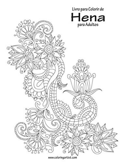 Livro para Colorir de Hena para Adultos