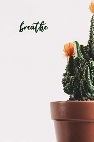 Breathe: 100-page Christian mental health wellness tracker with selected psalms and photo of blooming cactus