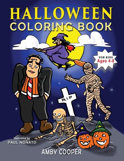 Halloween Coloring Book For Kids Ages 4-8