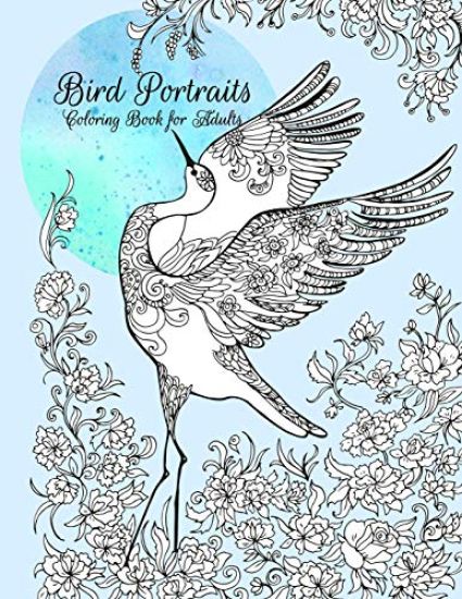 Bird Portraits Coloring Book for Adults