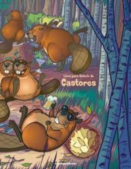 Livro para Colorir de Castores