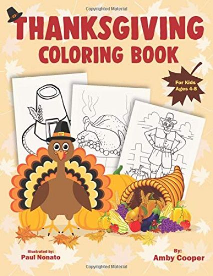 Thanksgiving Coloring Book for Kids Ages 4-8