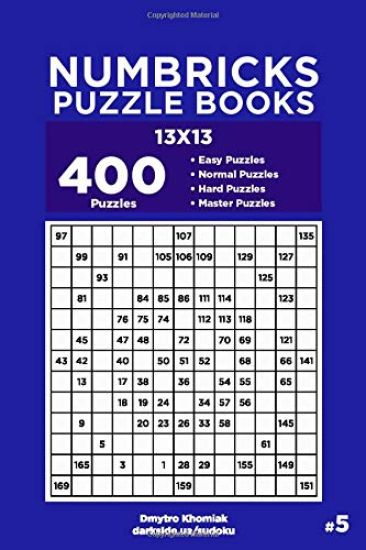 Numbricks Puzzle Books - 400 Easy to Master Puzzles 13x13 (Volume 5)