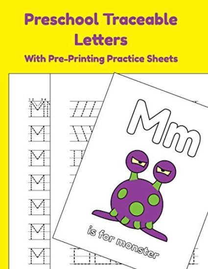Preschool Traceable Letters With Pre-Printing Practice Sheets