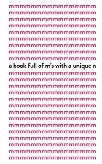 A book full of m's with a unique n