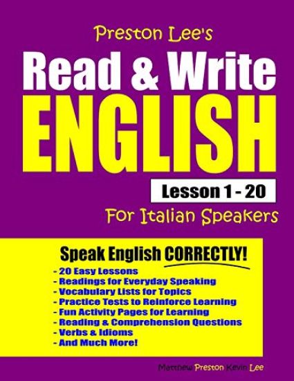 Preston Lee's Read & Write English Lesson 1 - 20 For Italian Speakers