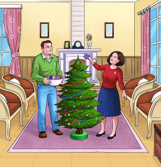 Santa Senior Coloring Book