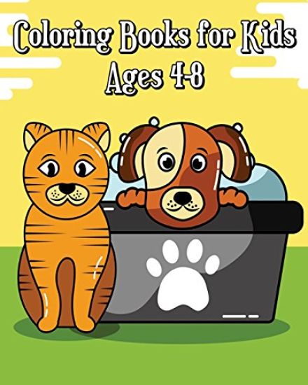 Coloring Books for Kids Ages 4-8: Simple, and Adorable Cats & Dogs Drawings (Perfect for Beginners and Animal Lovers)