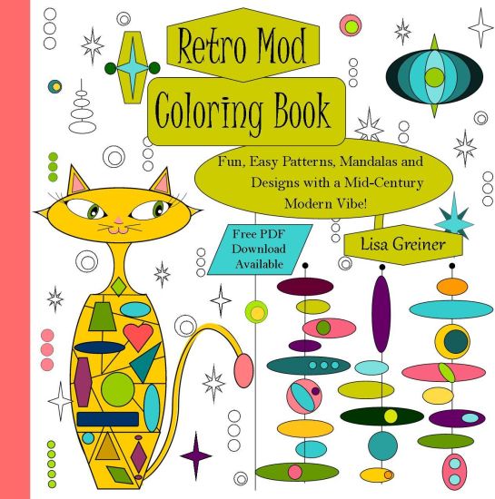 Retro Mod Coloring Book (Upgraded Paper Edition)