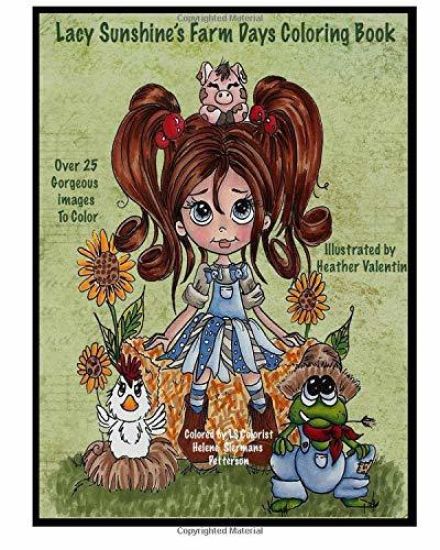 Lacy Sunshine's Farm Days Coloring Book: Whimsical Fun Country Farm Animals and Friends