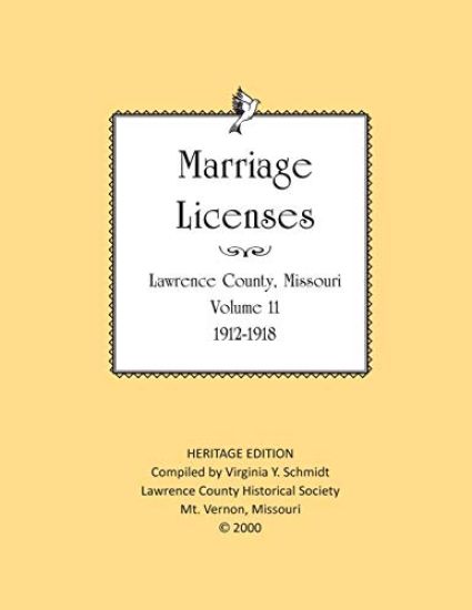 Lawrence County Missouri Marriages 1912-1918