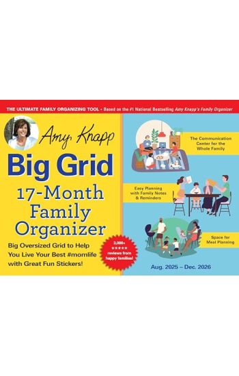 2026 Amy Knapp's Big Grid Family Organizer Wall Calendar