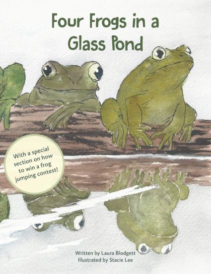 Four Frogs in a Glass Pond