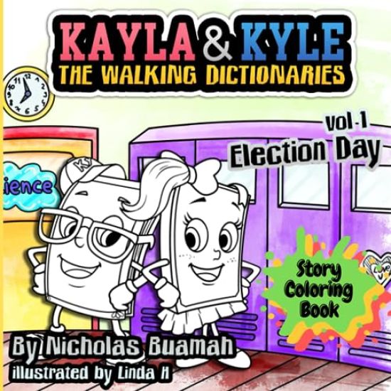 Kayla and Kyle Story Coloring Book - Election Day