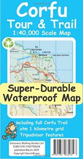 Corfu TourTrail Super-Durable Map