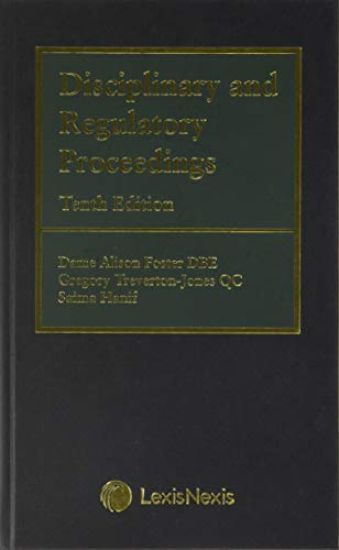 Disciplinary and Regulatory Proceedings