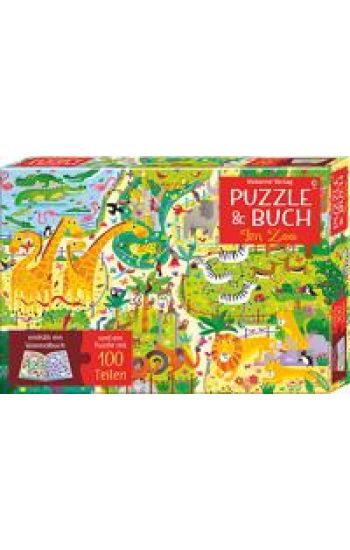 Puzzle & Buch: Im Zoo. 100 Teile