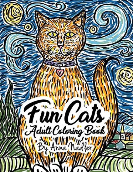 Fun Cats Adult Coloring Book