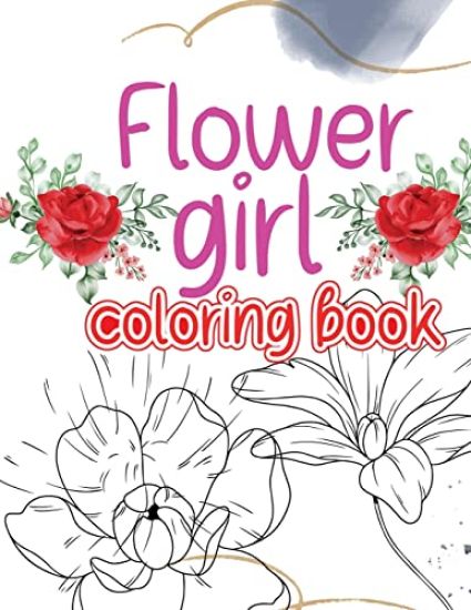 Flower girl coloring book