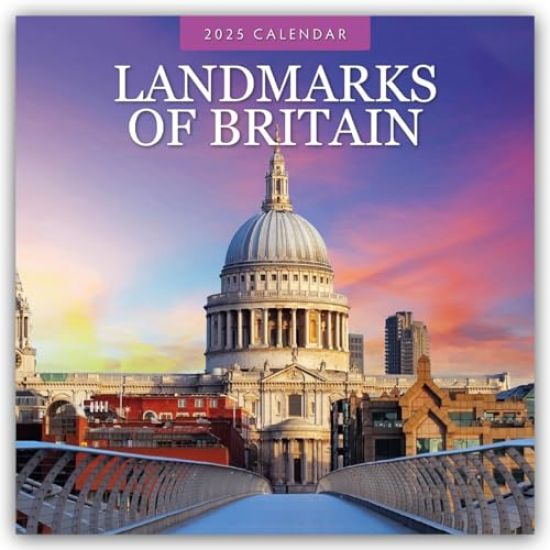 Red Robin: Landmarks of Britain 2025 Square Wall Calendar