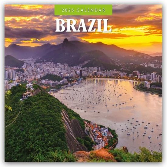 Brazil 2025 Square Wall Calendar