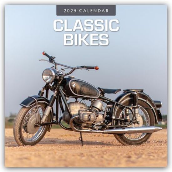 Classic Bikes 2025 Square Wall Calendar
