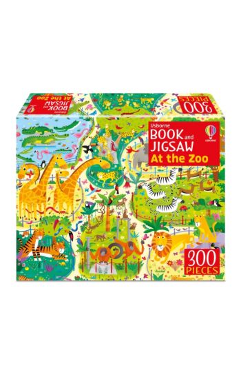 Usborne Book and Jigsaw At the Zoo