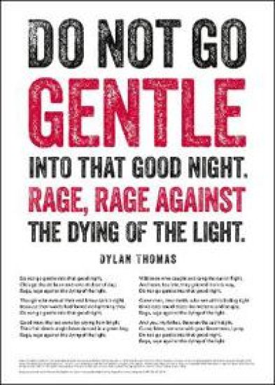 Do Not Go Gentle Poster Poem