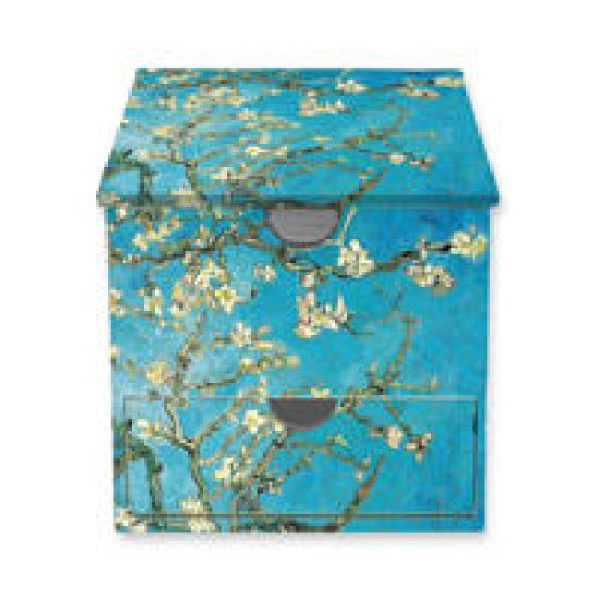 Vincent van Gogh: Almond Blossom Flame Tree Memo Box with Drawer