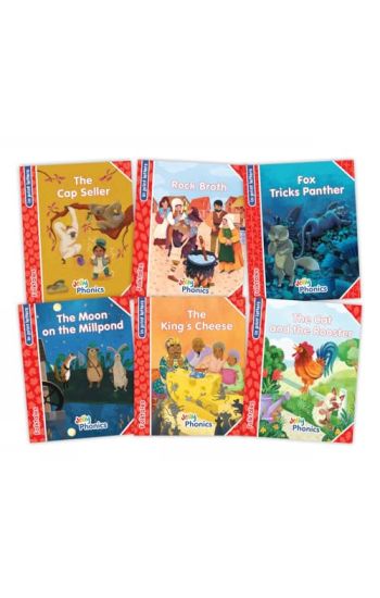 Jolly Phonics Folktales Red Readers (Level 1) Complete Set (1-6): In Print Letters (American English Edition)