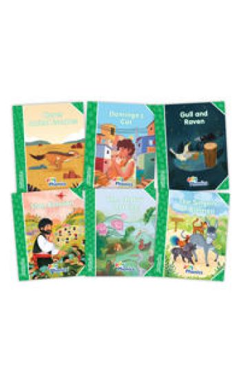 Jolly Phonics Folktales Green Readers (Level 3) Complete Set (1-6)