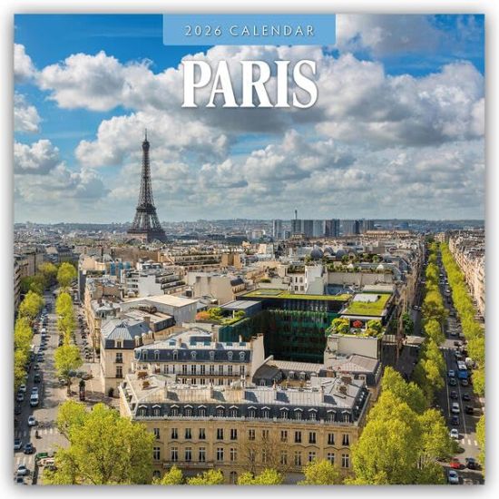 Paris 2026 Square Wall Calendar