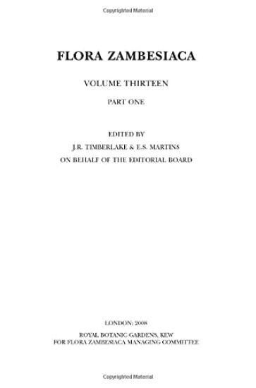 Flora Zambesiaca Volume 13, Part 1