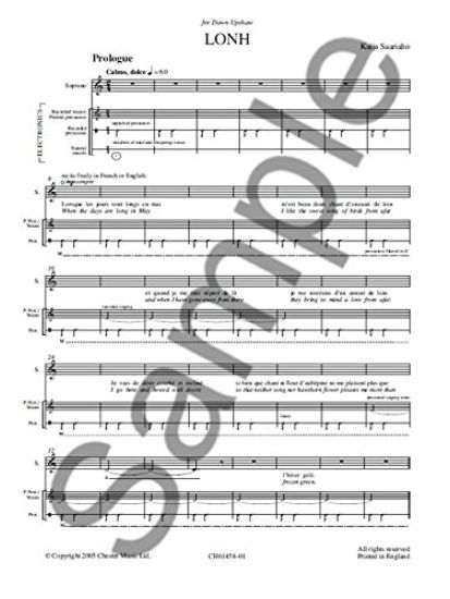 Kansikuva: Kaija Saariaho (Soprano/Electronics) (Score)