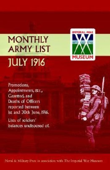 Supplement to the Monthly Army List July 1916