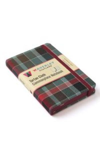 Waverley (M): Gordon Red Weathered Tartan Cloth Commonplace Notebook