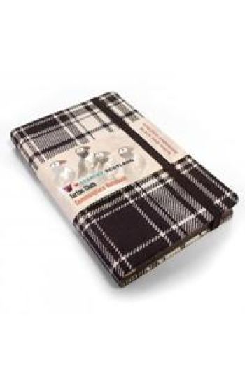 Waverley S.T. (M): BlackWhite Pocket Genuine Tartan Cloth Commonplace Notebook