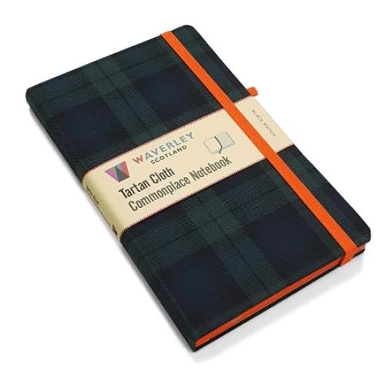 Waverley (L): Black Watch Tartan Cloth Large Notebook