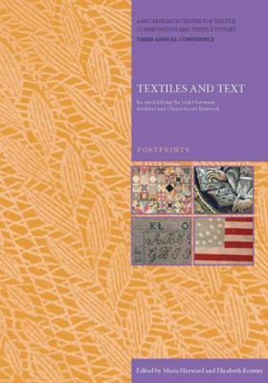 Kansikuva: Textiles and Text