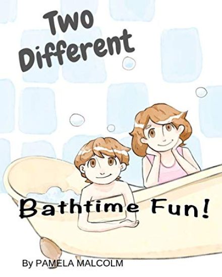 Two Different Bathtime Fun: Fun Childrens Books Differences Siblings Twins brother and sister getting along