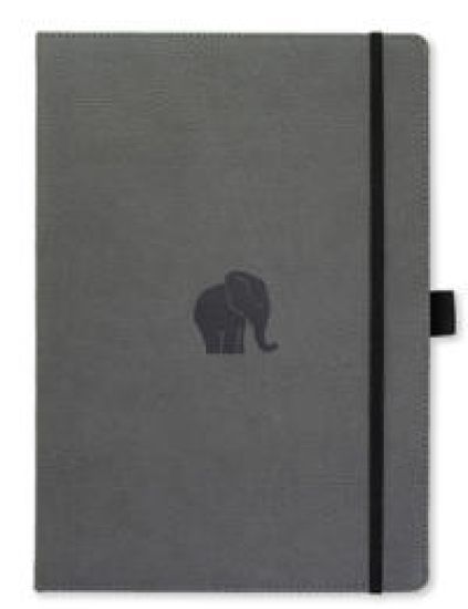 Dingbats* Wildlife A4+ Graph - Grey Elephant Notebook