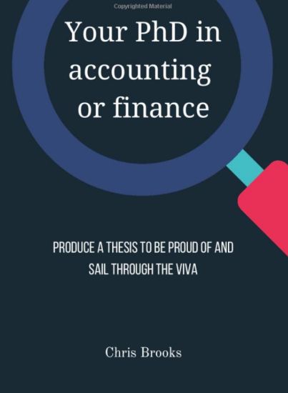 Your PhD in accounting or finance